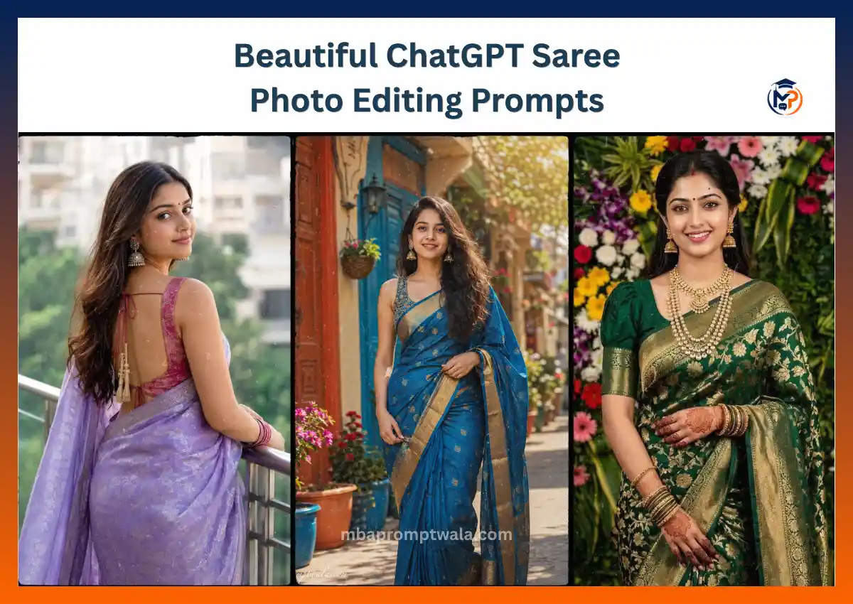 Beautiful ChatGPT Saree Photo Editing Prompts for Girls