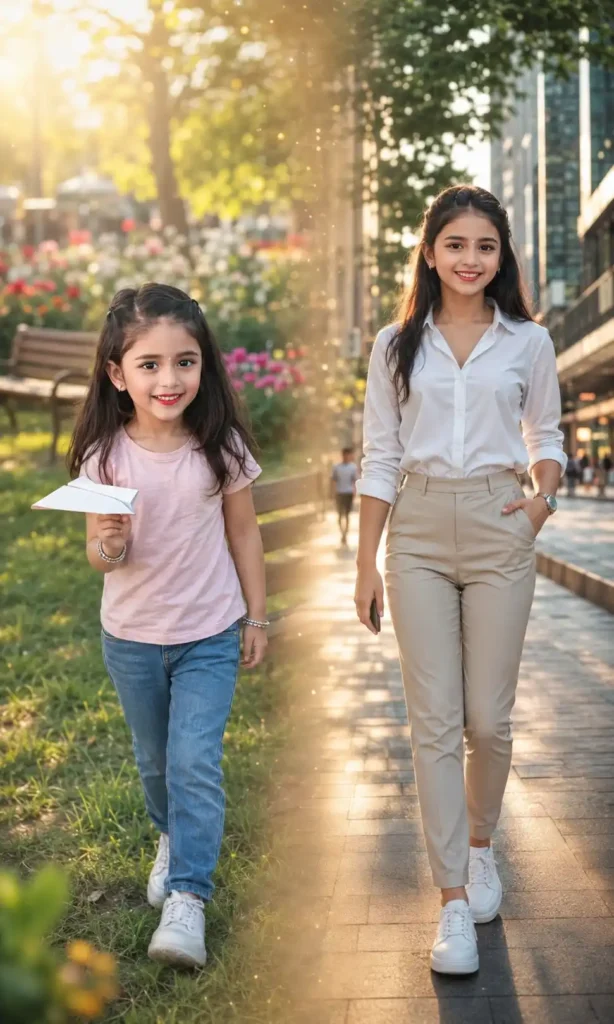 Childhood to Young AI Photo Editing Prompts
