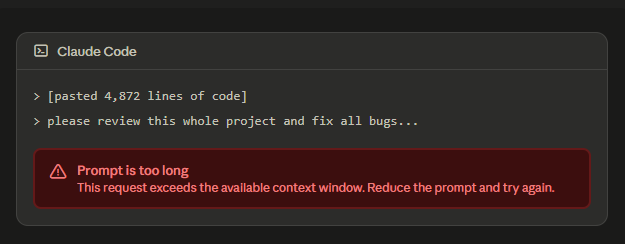 Claude Code Prompt Is Too Long Error