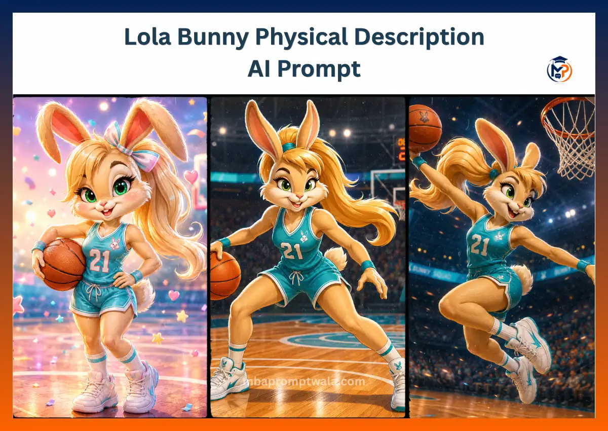 Lola Bunny Physical Description AI Prompt
