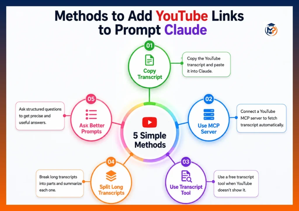 Methods to Add YouTube Links to Prompt Claude