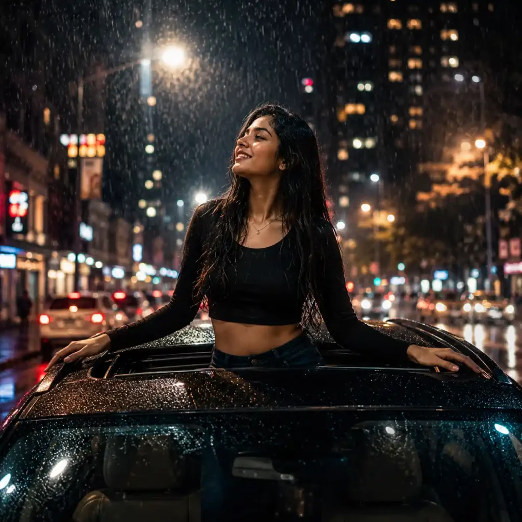 Rain Prompt for Girls in Car