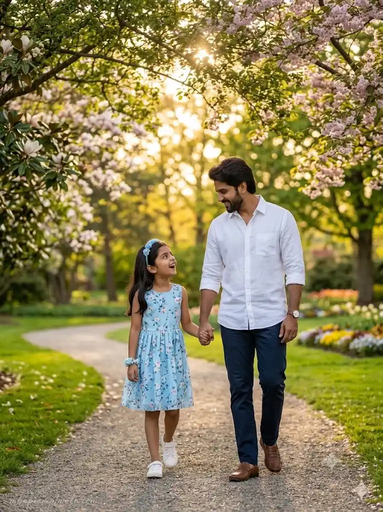 Realistic Father and Daughter Photo Prompt