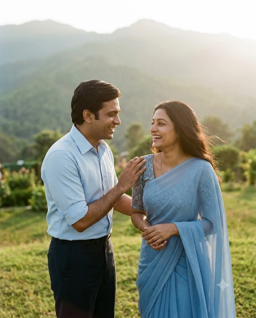 90s Bollywood romance retro couple