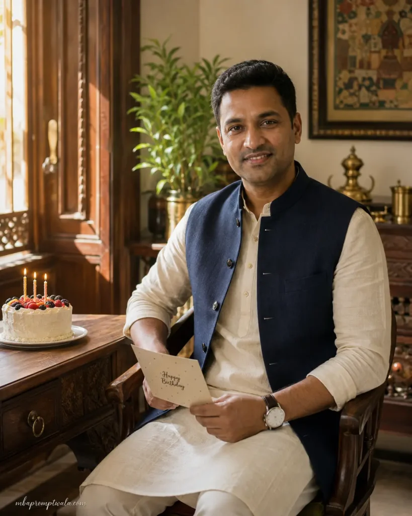 AI Birthday Prompt for Men – Traditional Indian Look