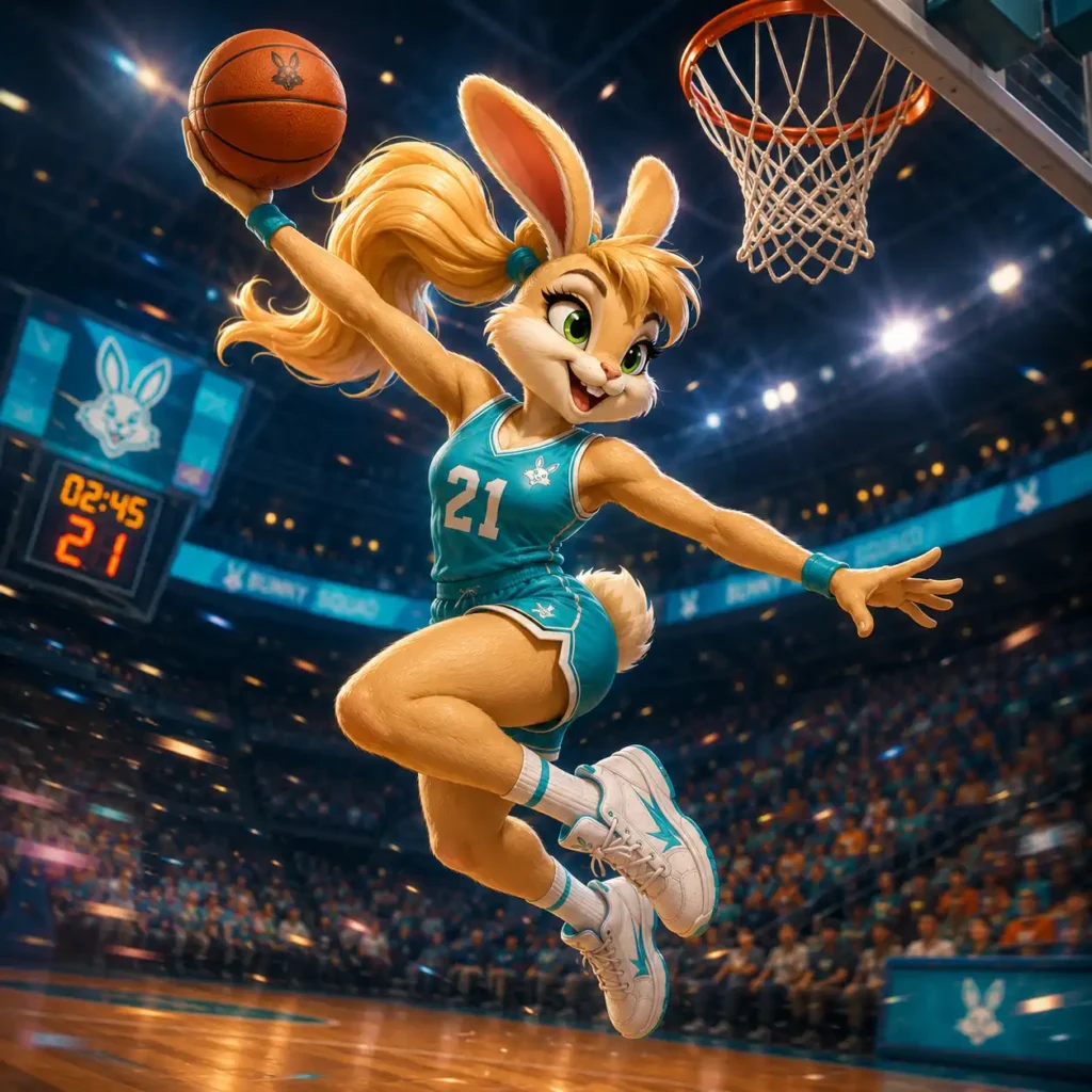3D Lola Bunny Physical Description AI Prompt