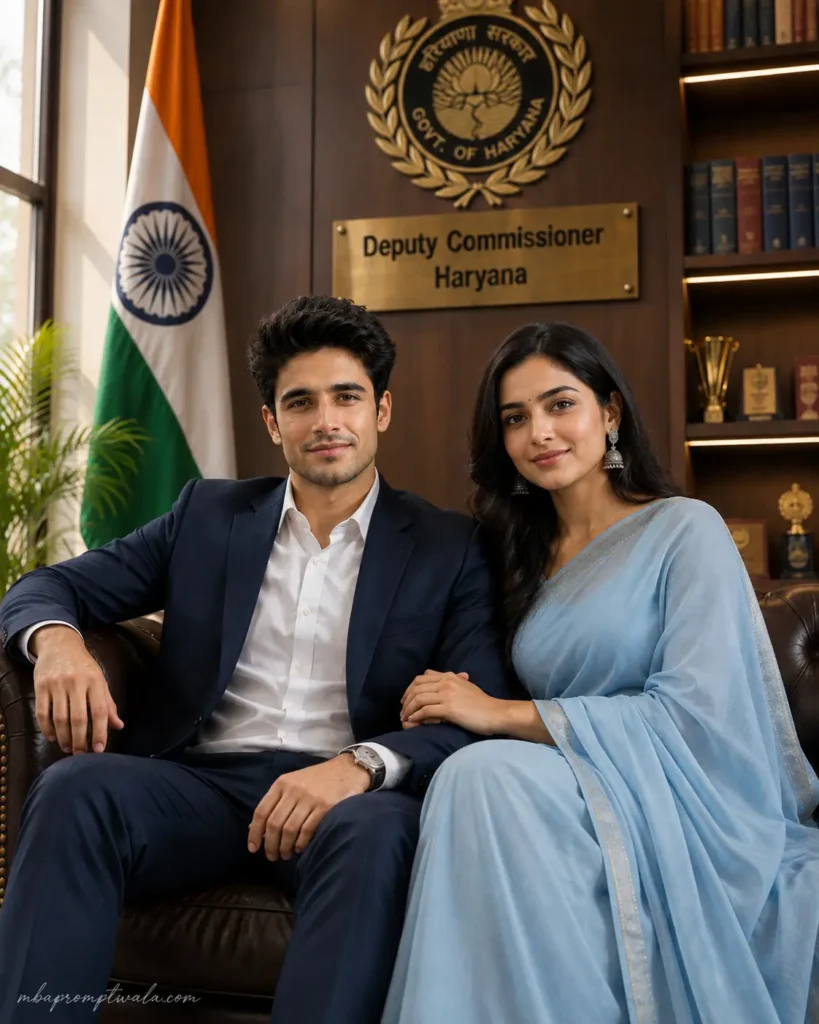 Haryana DC Job Prompt Couple Photo