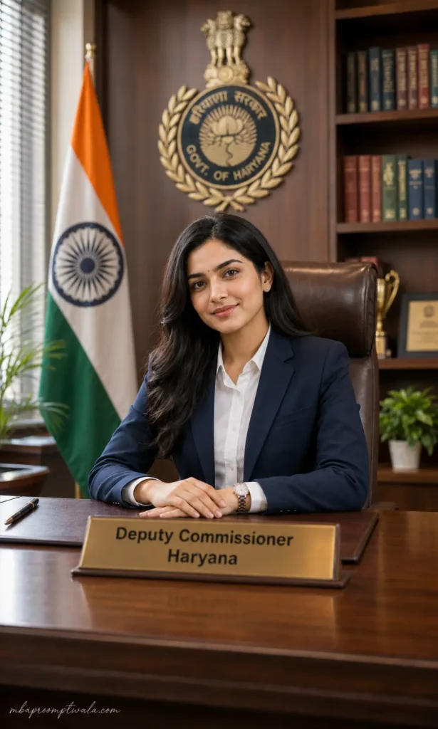 Haryana DC Job Prompt Girl Photo