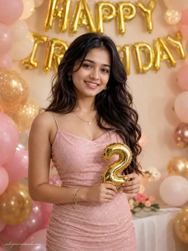 Pastel Balloon Studio Birthday Portrait