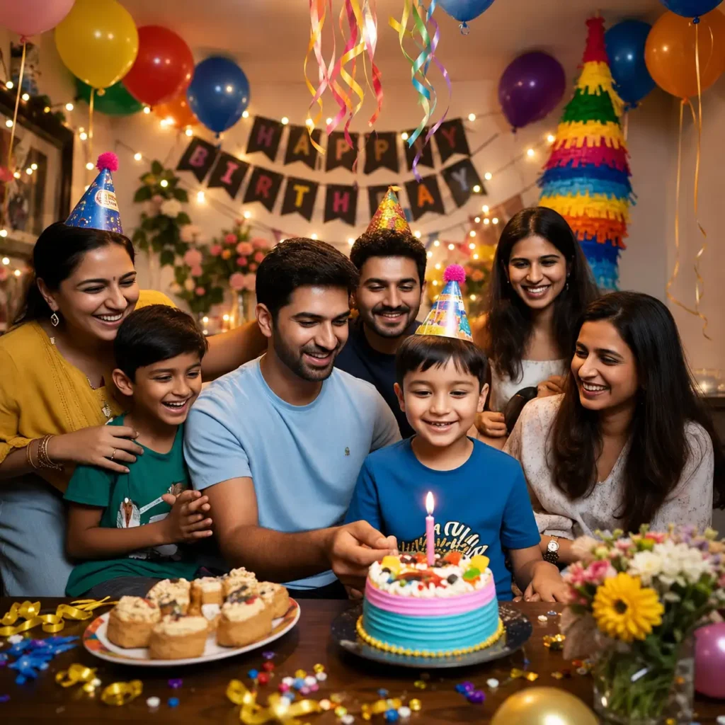 Realistic Family Birthday Celebration Prompt