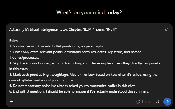 Chapter summary prompt