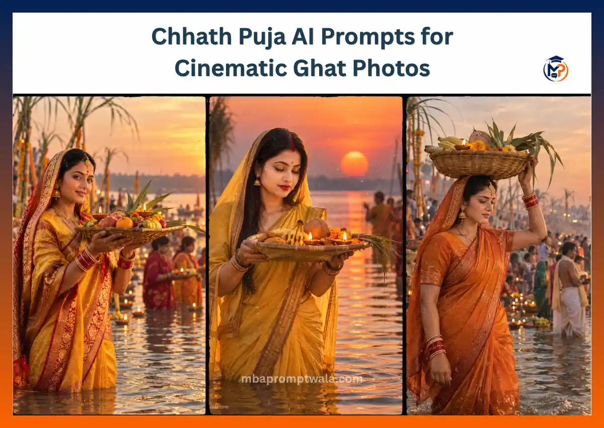 11 Chhath Puja AI Prompts for Cinematic Ghat Photos