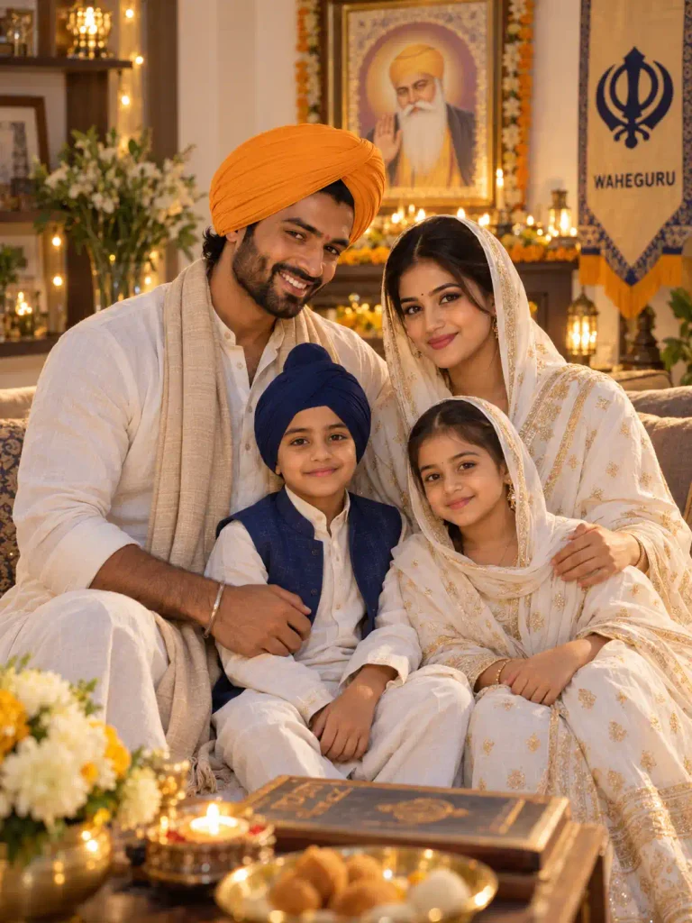 Guru Nanak Jayanti Family Portrait