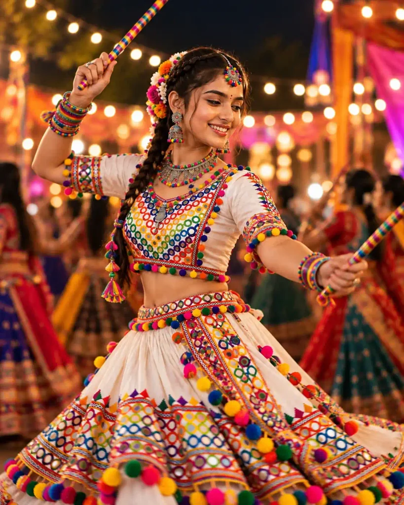 Second Day Maa Brahmacharini Dress Navratri Portrait